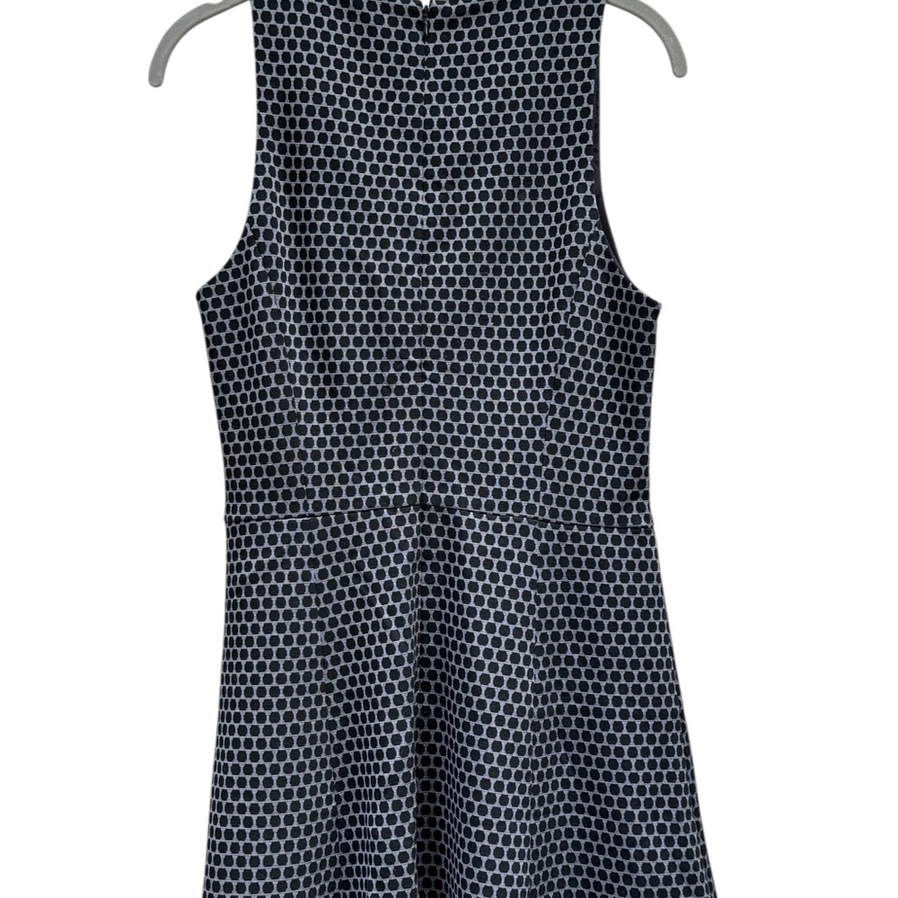 Theory Elegant Black and Gray Polka Dotted Patterned Dress size 6 - Picture 6 of 8